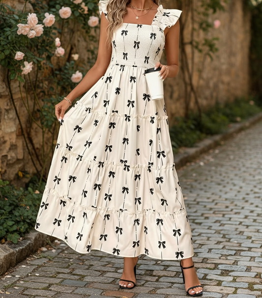 bow maxi dress