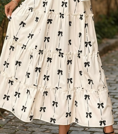 bow maxi dress