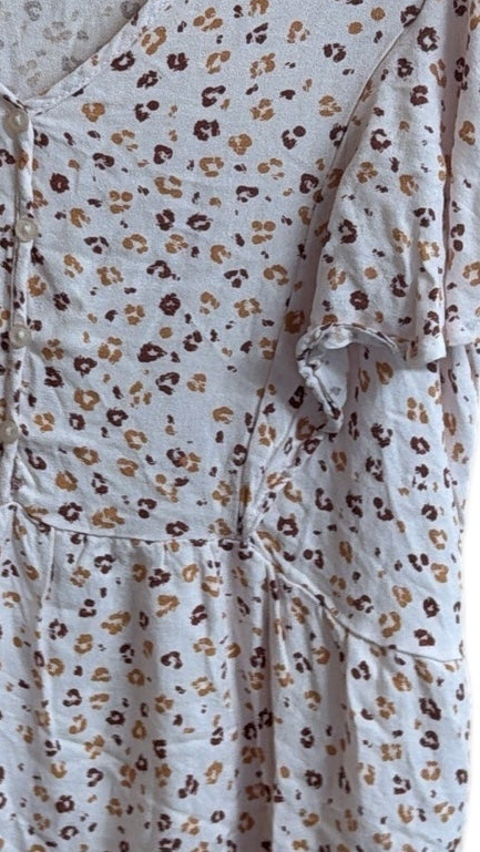 Urban Romantics frilly sleeve cheetah top