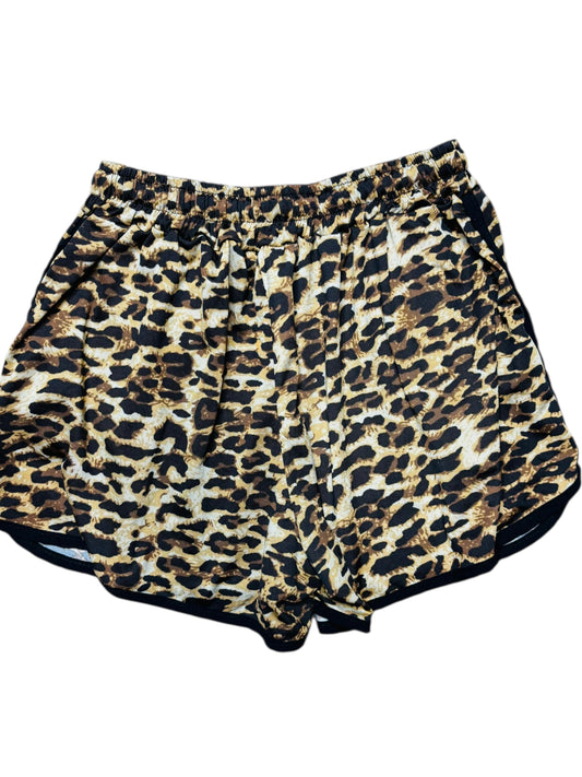 Athletic leopard shorts