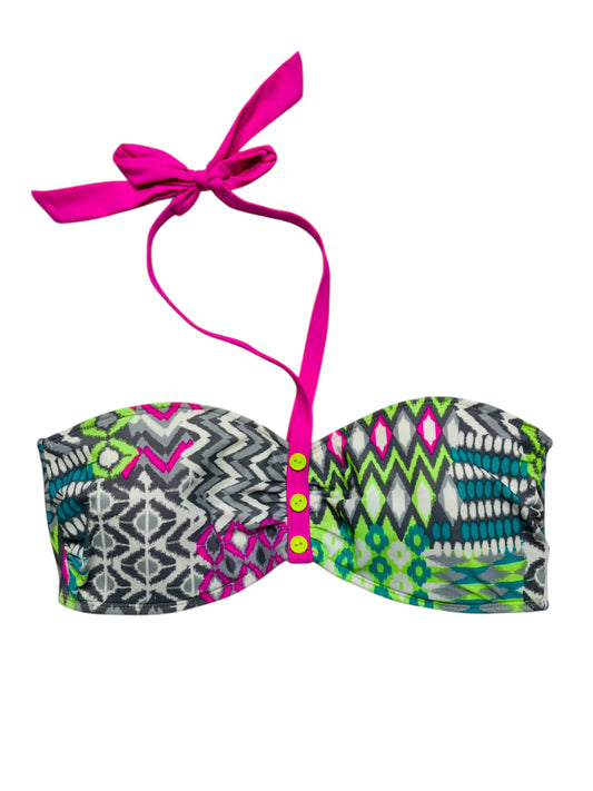 So bikini top pink and green
