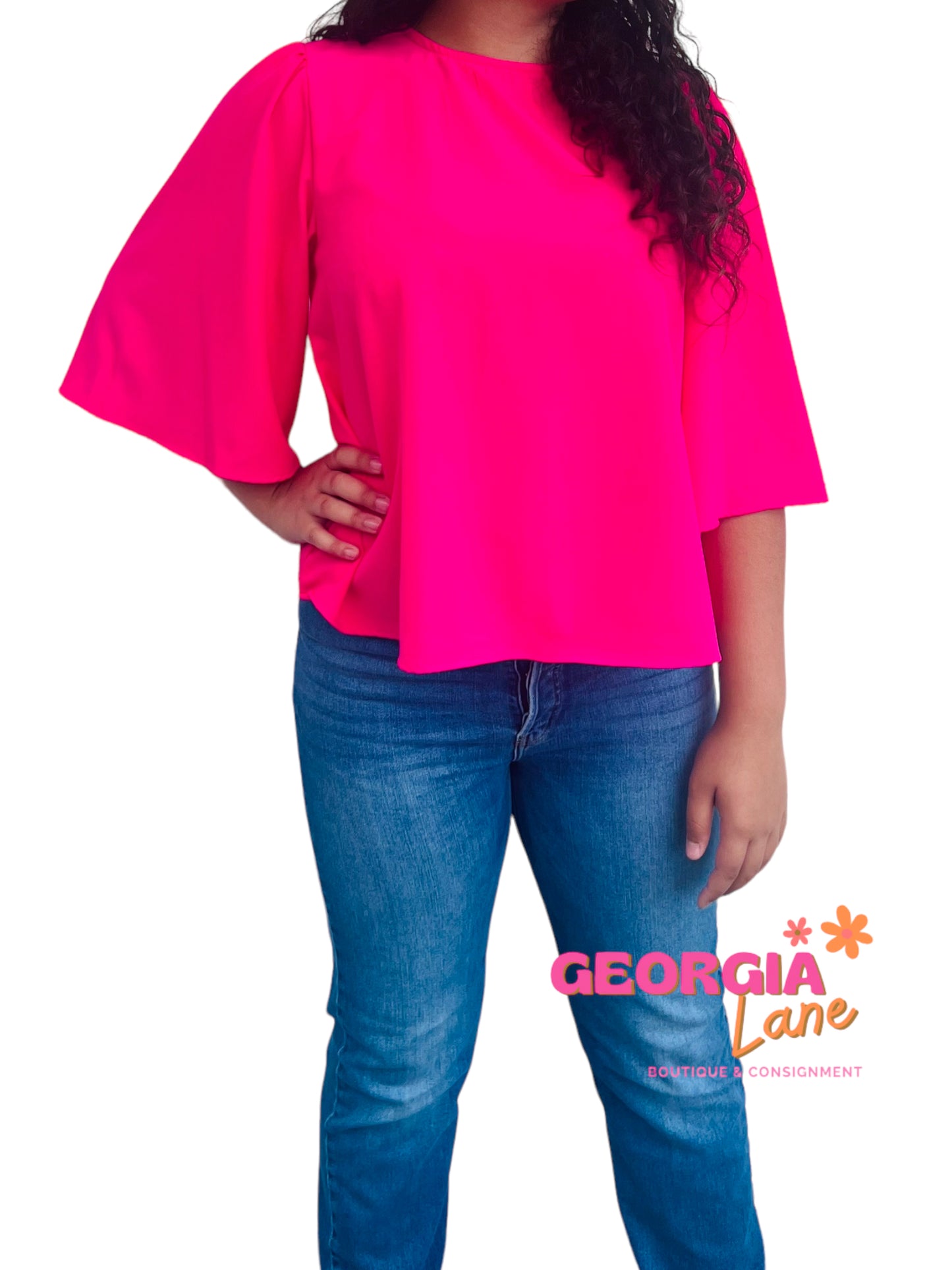 Hot Pink Statement Top