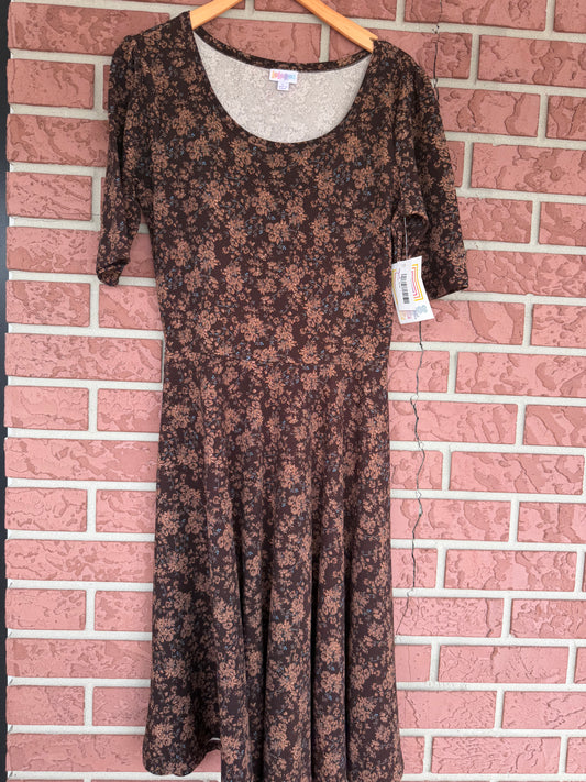 174 Lularoe floral brown dress