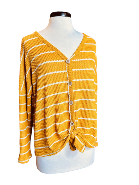 BiBi yellow stripe top