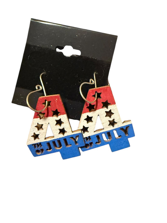 4th of July earrings