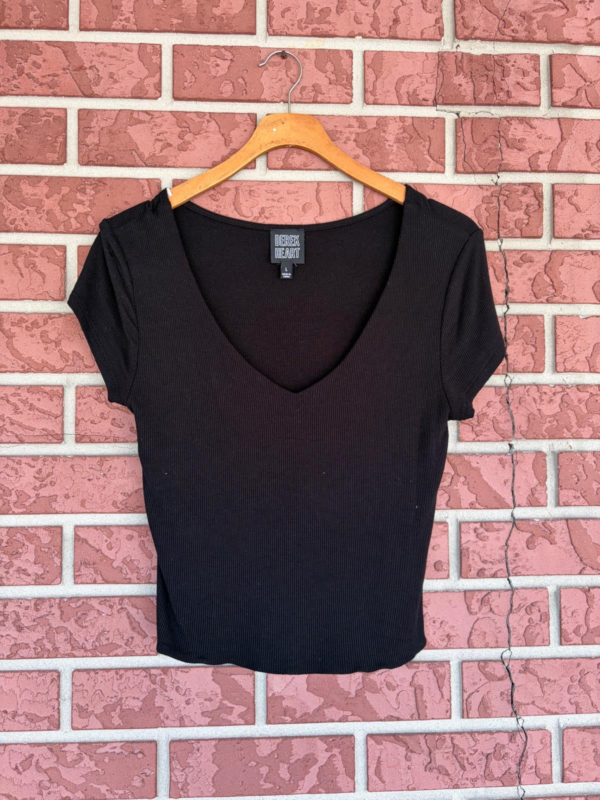 Derek Heart black baby tee