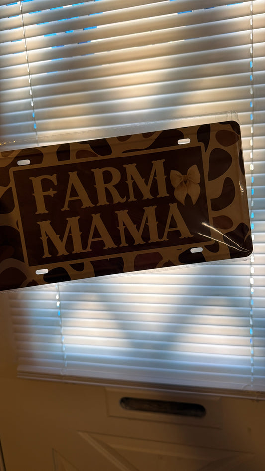 Farm Mama License plate