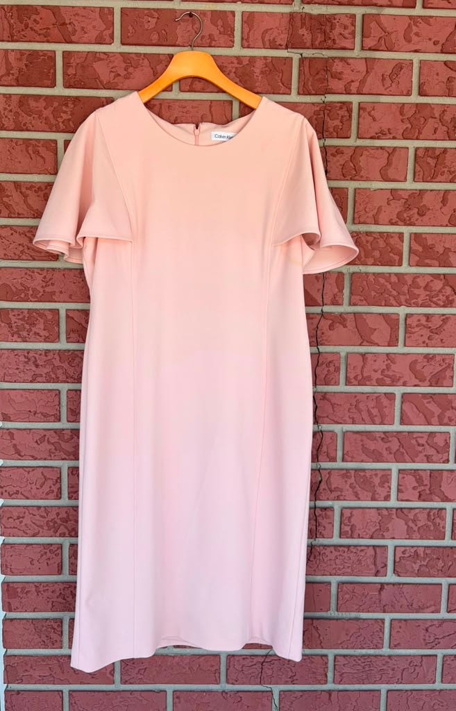 Calvin Klein Pink Ruffle Dress