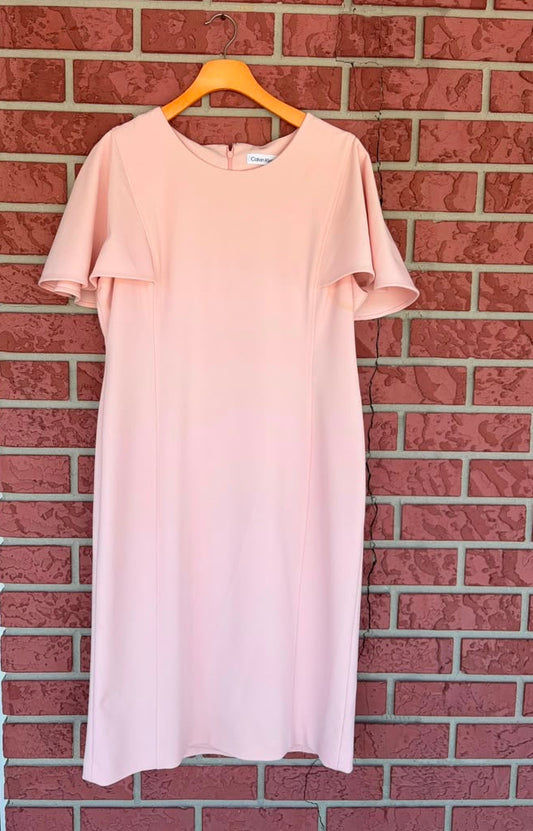 Calvin Klein Pink Ruffle Dress