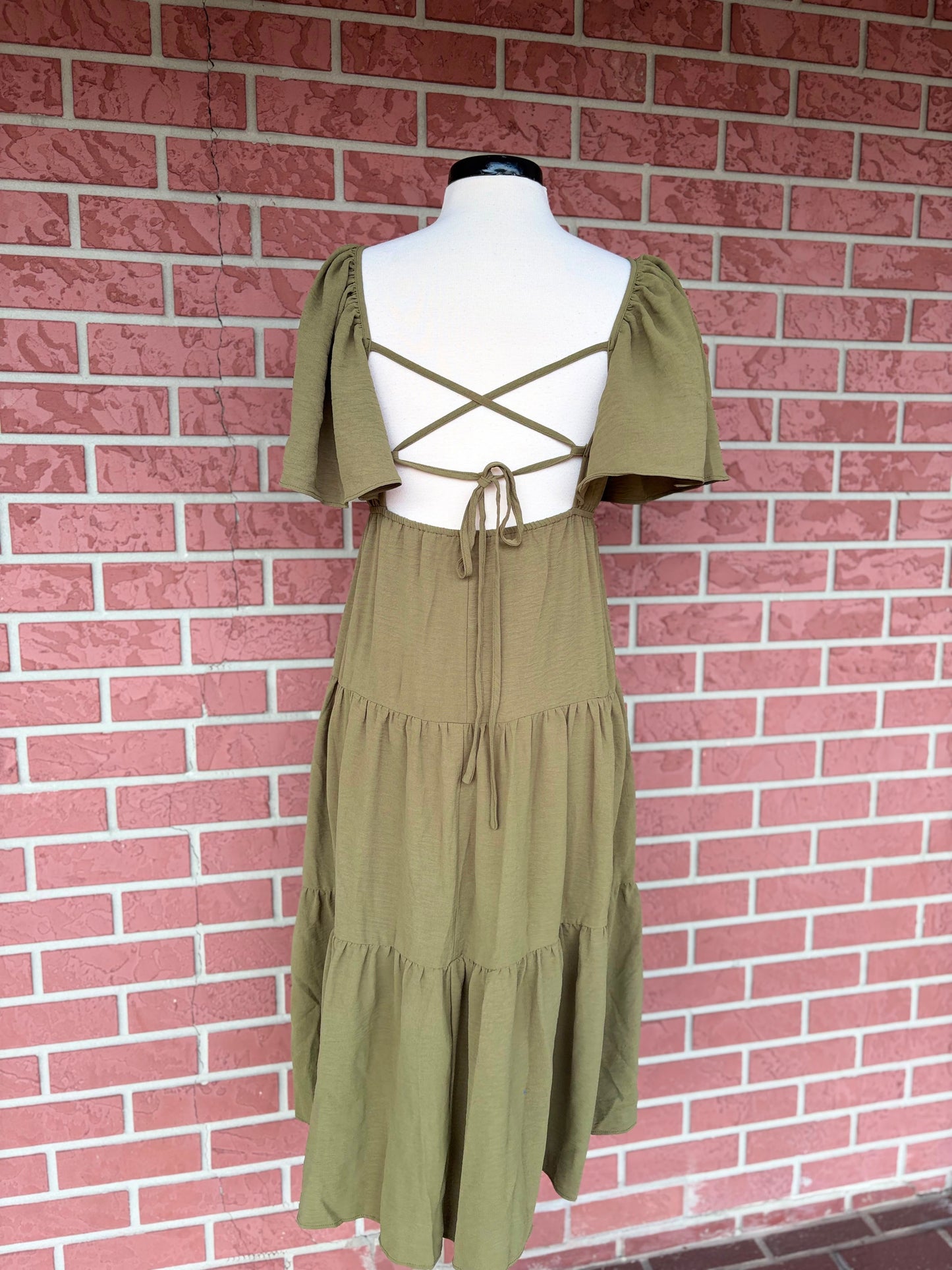 Green maxi dress