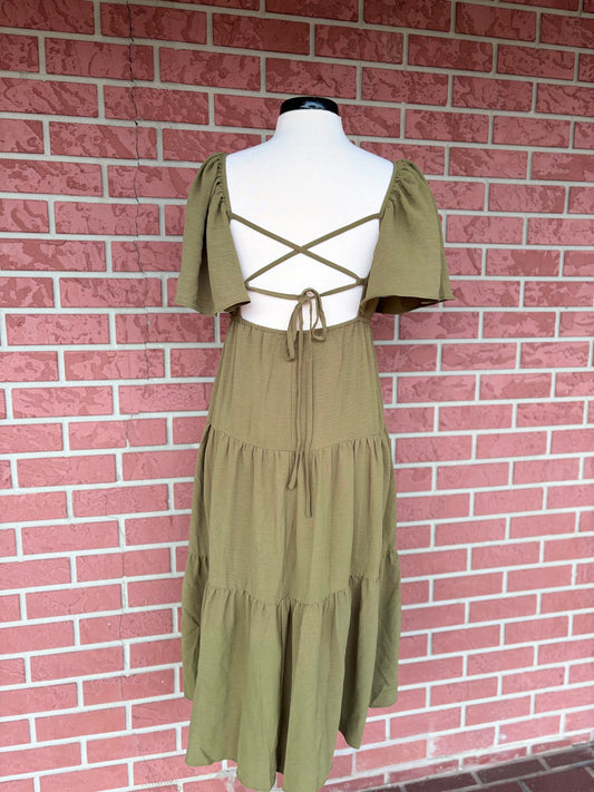 Green maxi dress