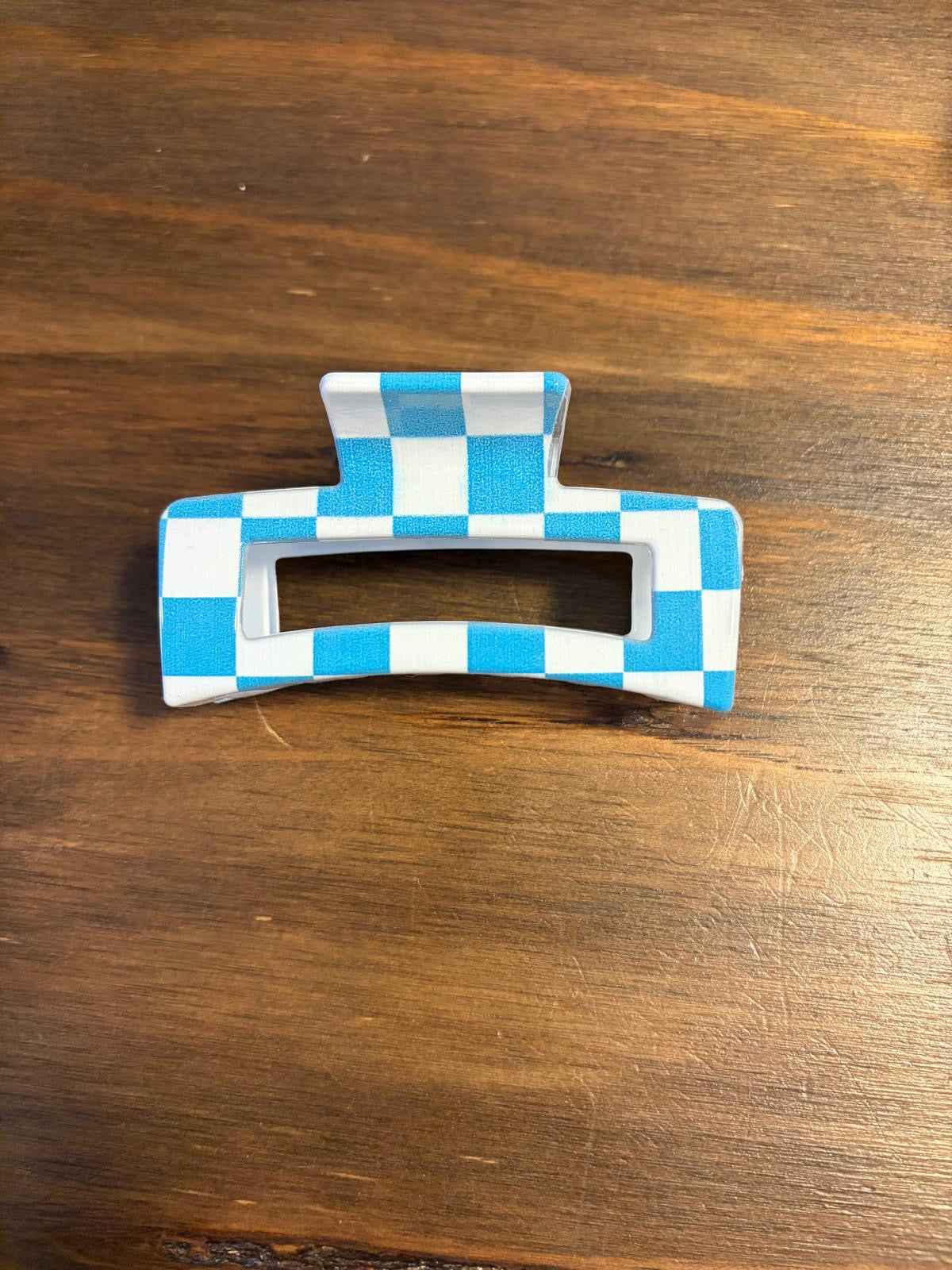 Assorted claw clips checkered