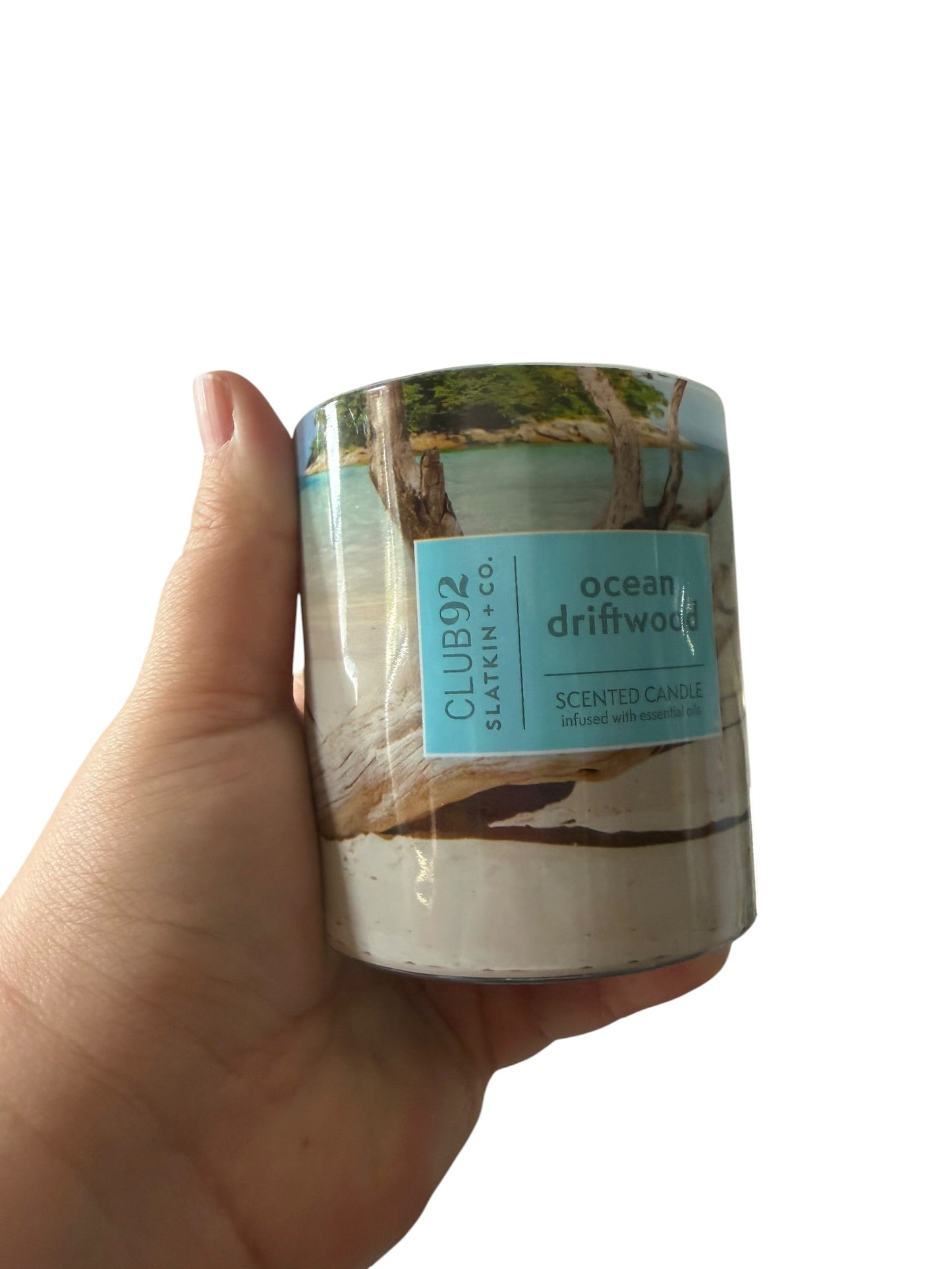 Ocean driftwood candle