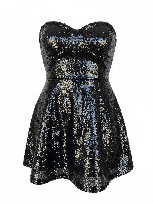 Black sparkle Hoco dress