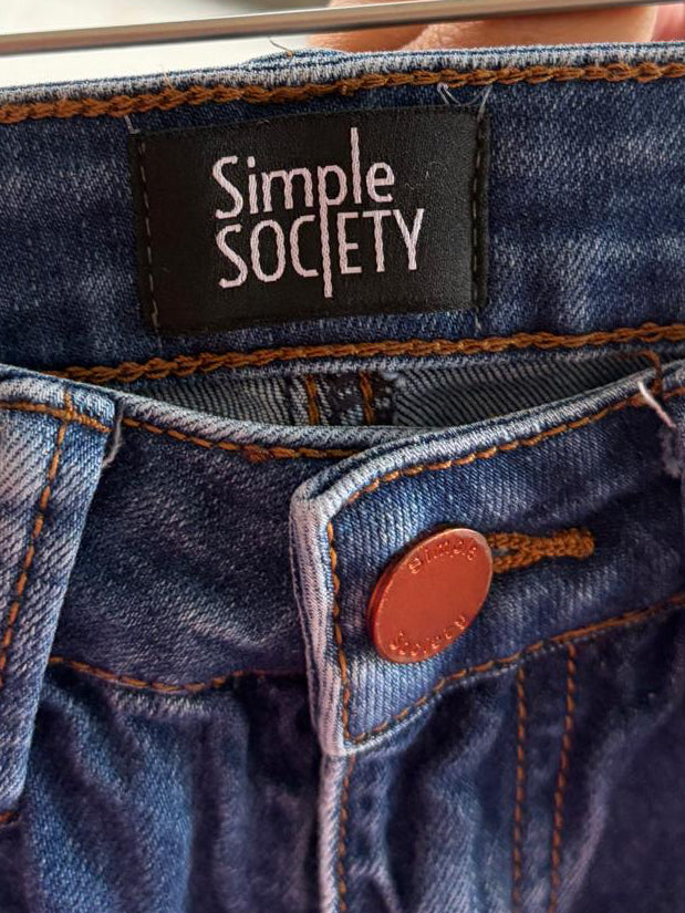 Simple Society dark denim ripped jeans
