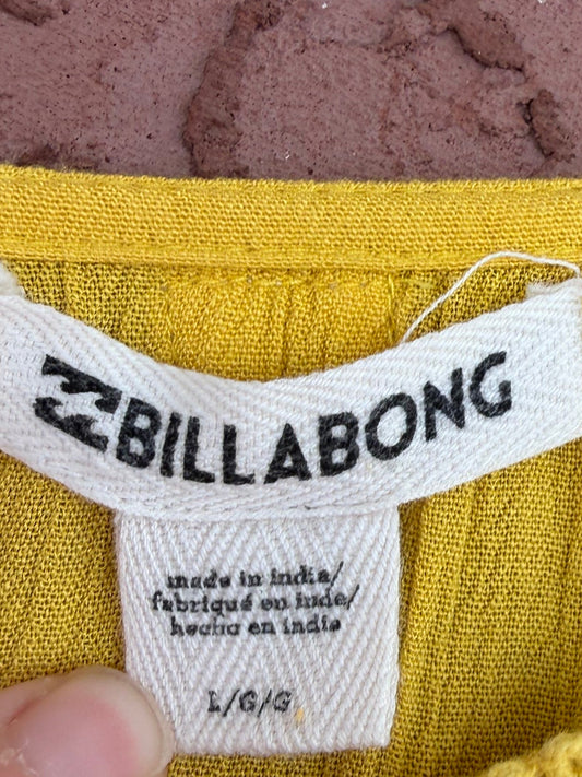 Billabong mustard mini Pom Pom dress