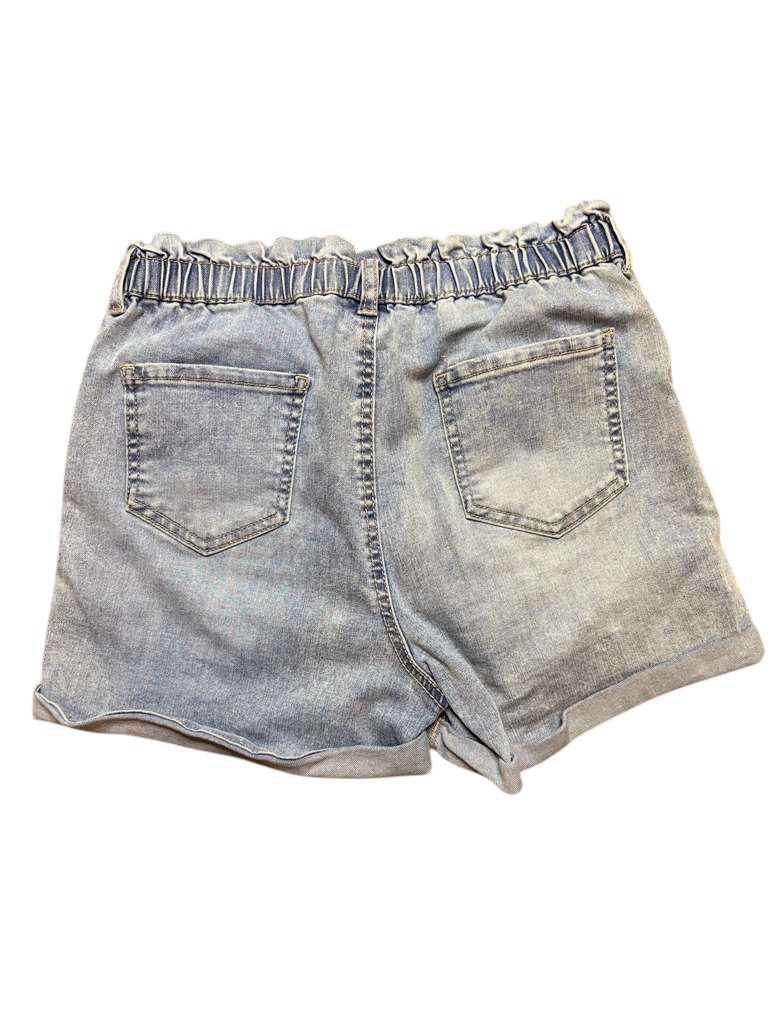Paper Bag denim shorts