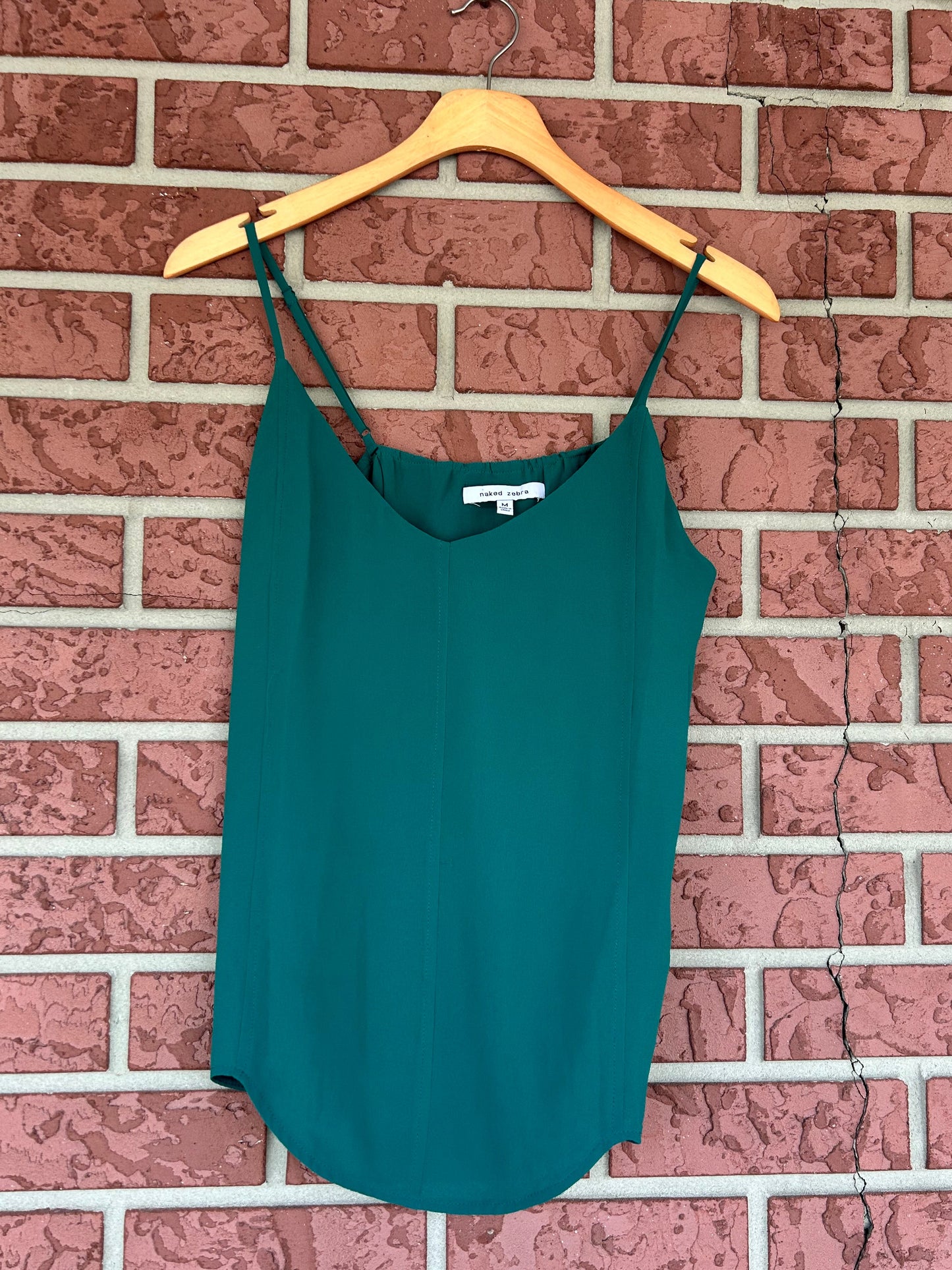 Naked Zebra green tank top