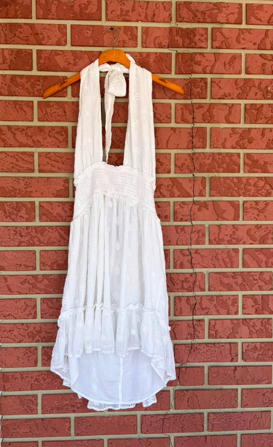 AERIE White Halter Dress