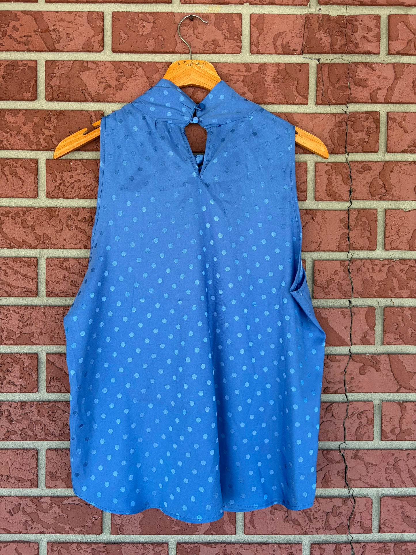 Chenault blue sleeveless top