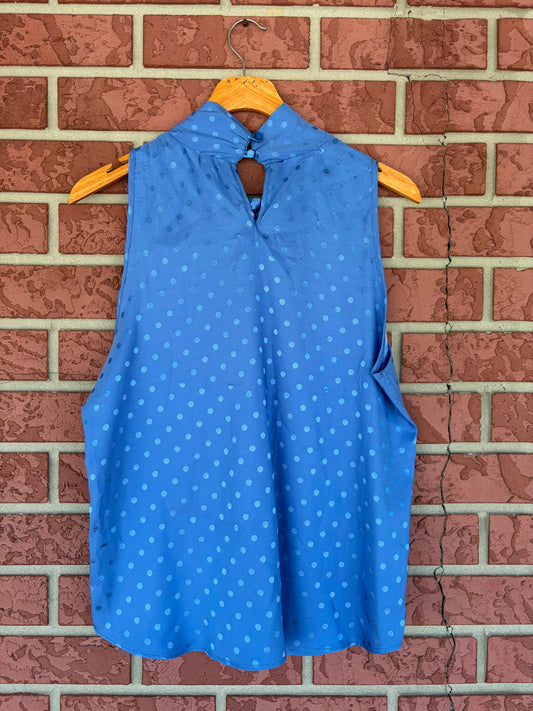 Chenault blue sleeveless top