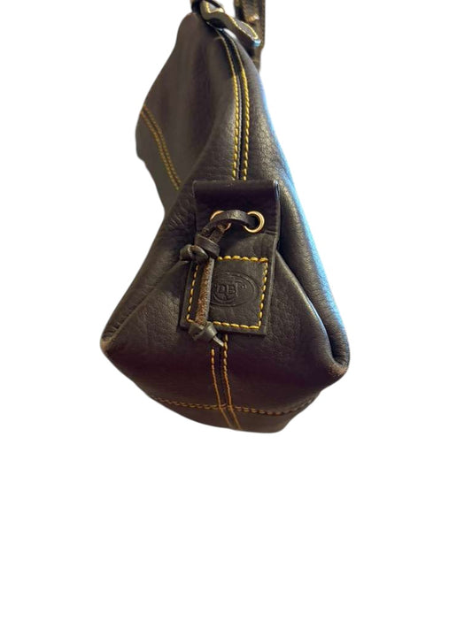 Dooney & Burke  black leather bag red interior