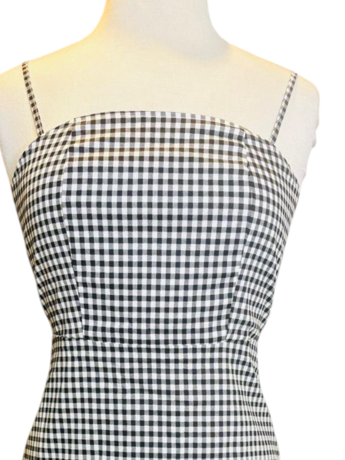Zaful gingham black and white dress