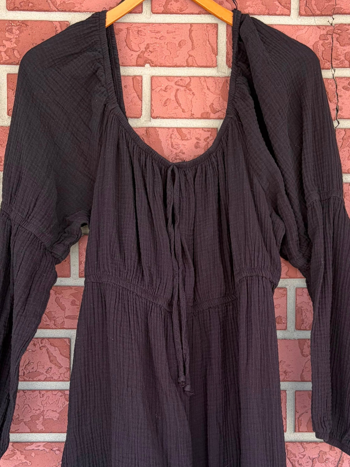Blue Rain black midi dress