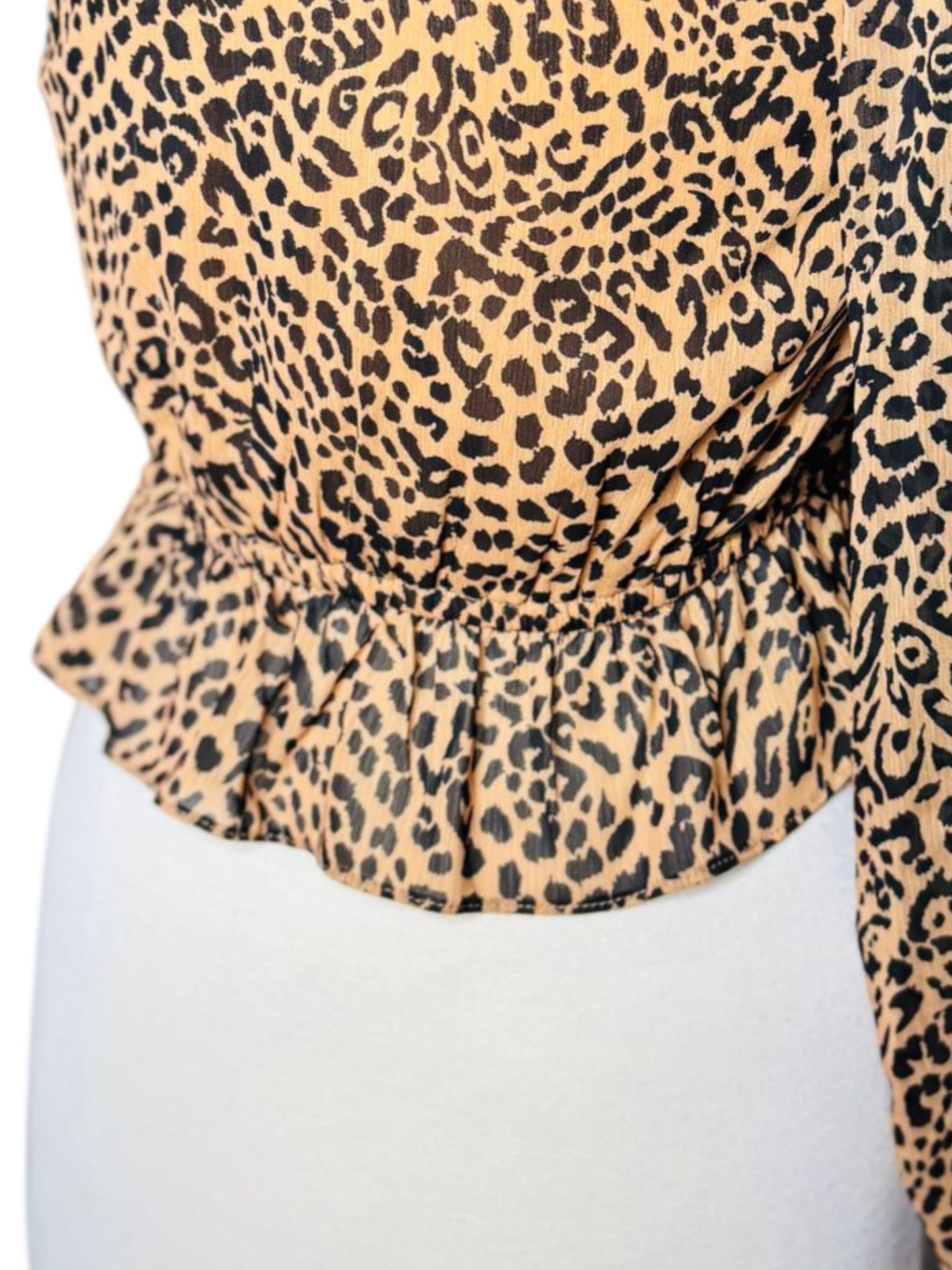 GB leopard one shoulder top