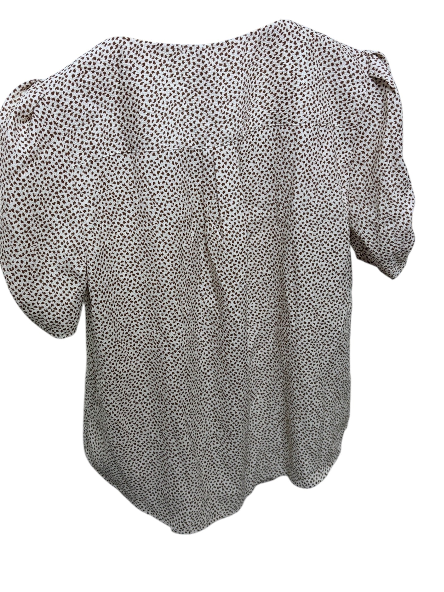 71 Elaine Rose speckled ruffle sleeve top