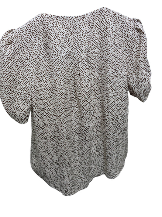 71 Elaine Rose speckled ruffle sleeve top