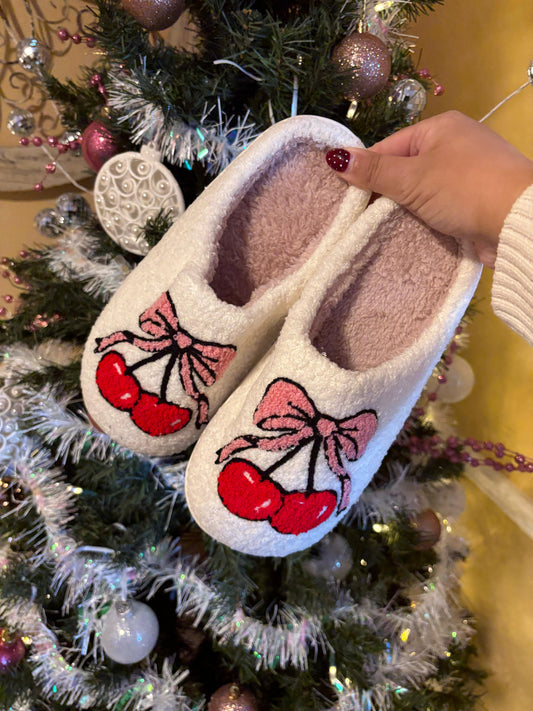Cherry Bow slippers