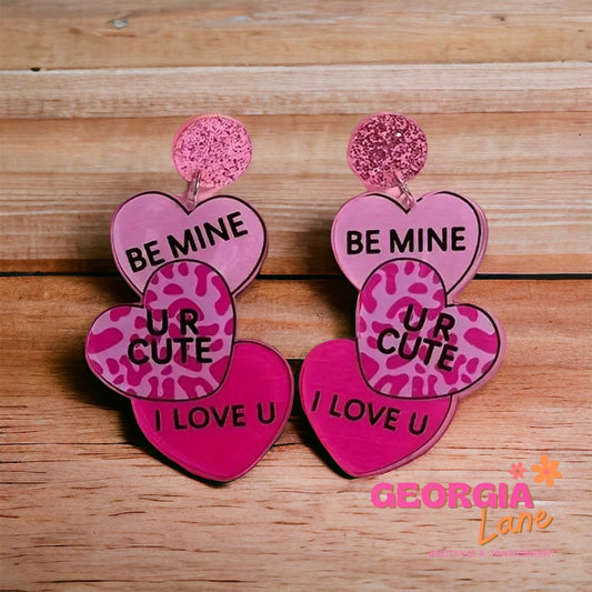 Be mine Valentines earrings