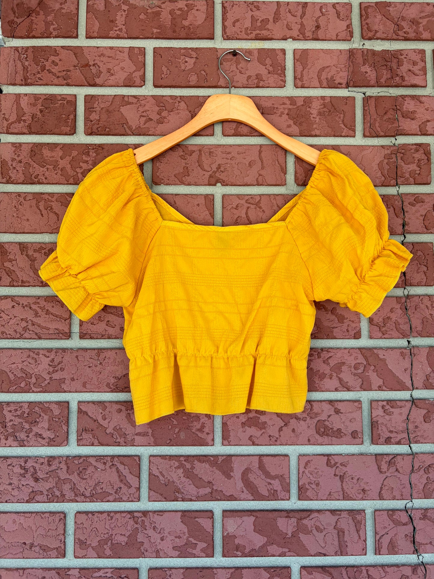 SHEIN yellow crop top