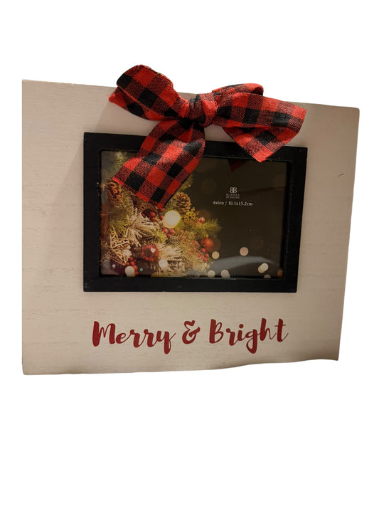 Merry and Bright photo frame 6 x 9