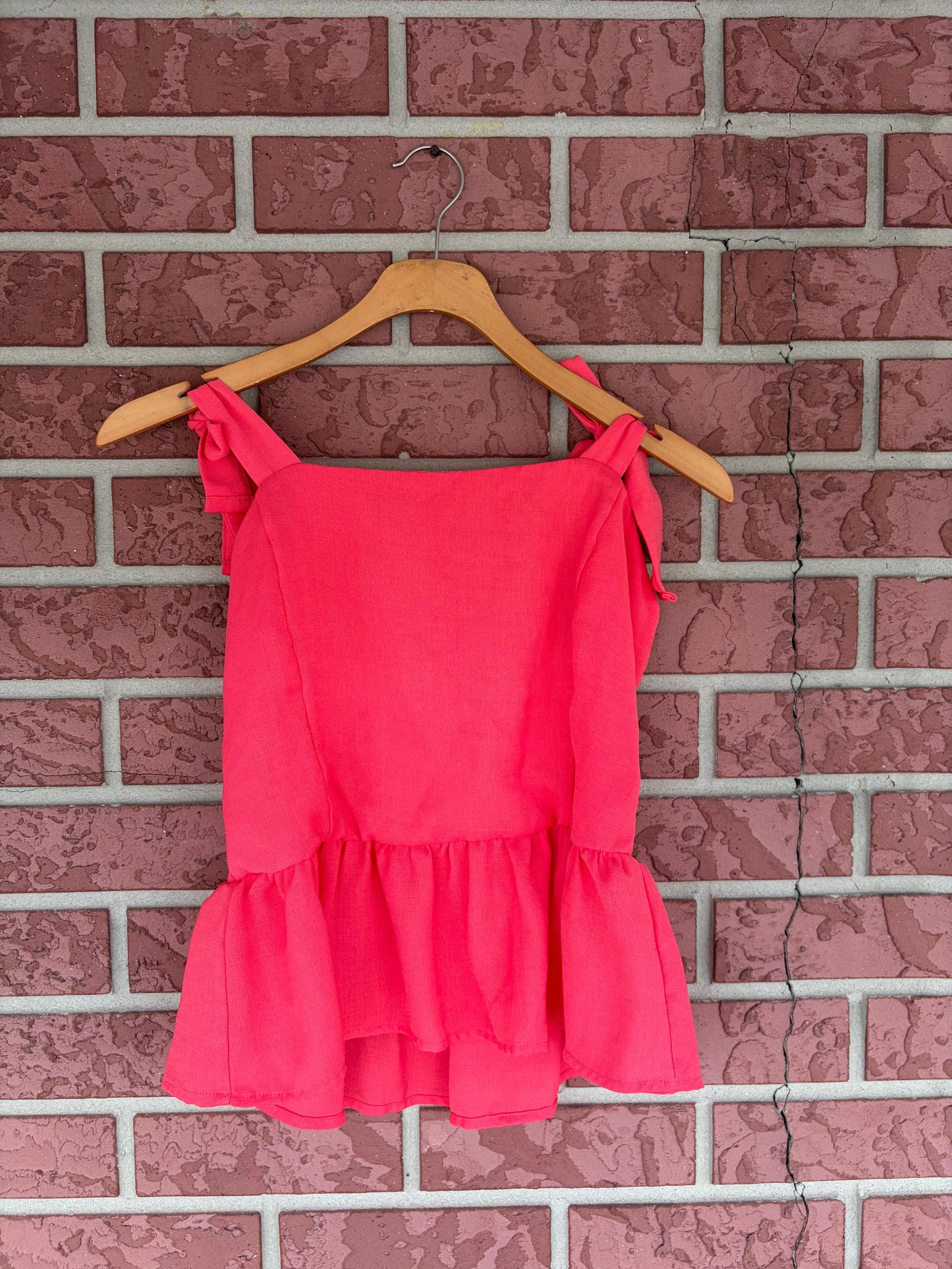 Peach Love pink tie should strap top