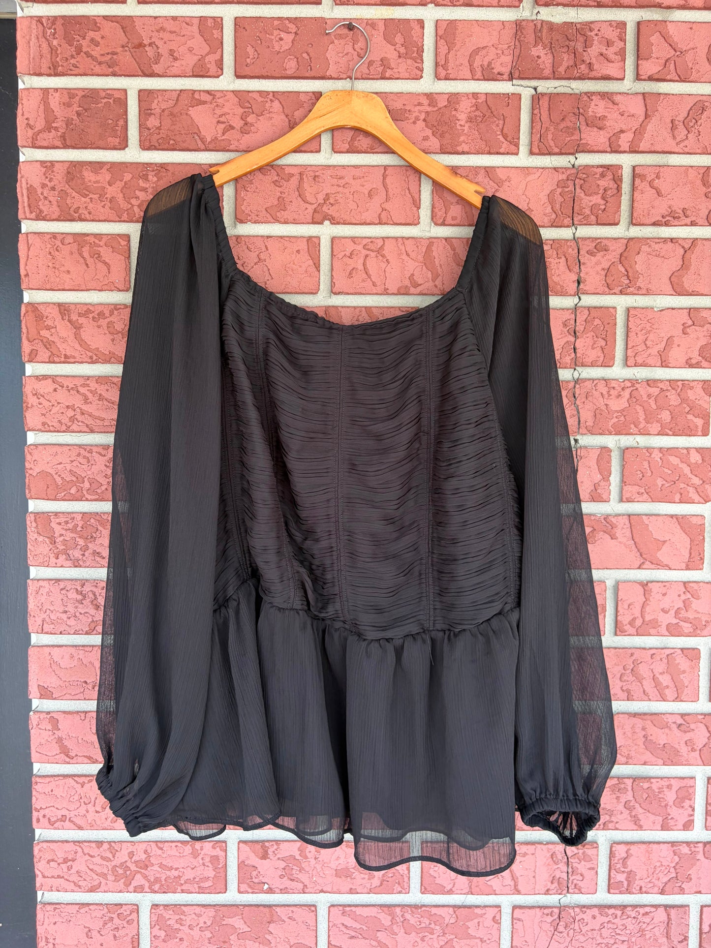 Terra Sky black formal dressy top