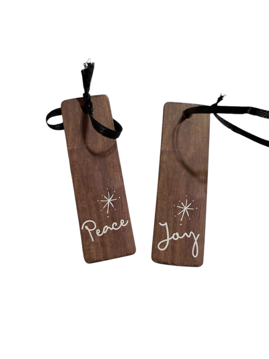 Peace and joy Christmas ornament small