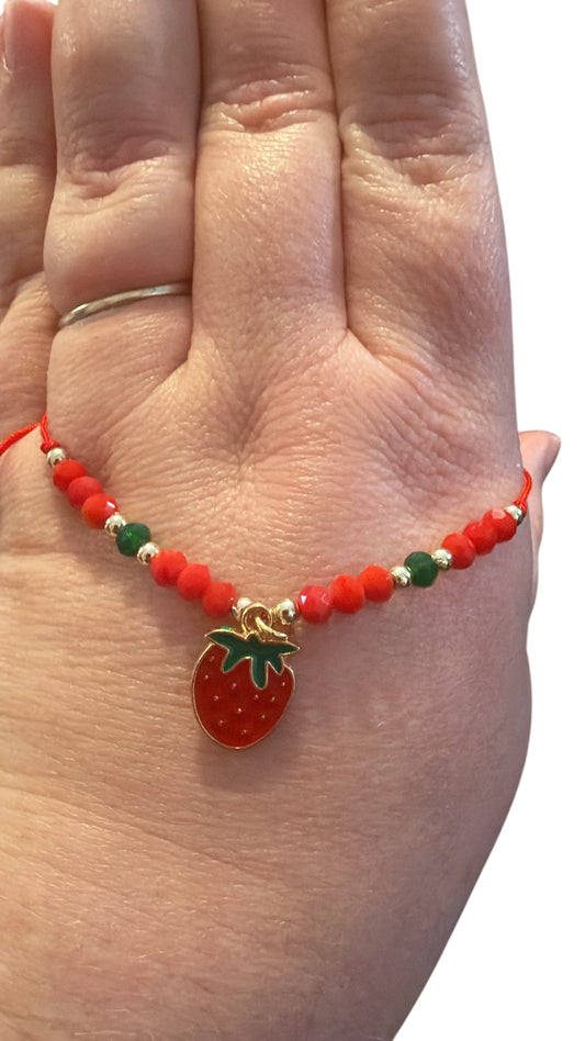 Strawberry stackable bracelet