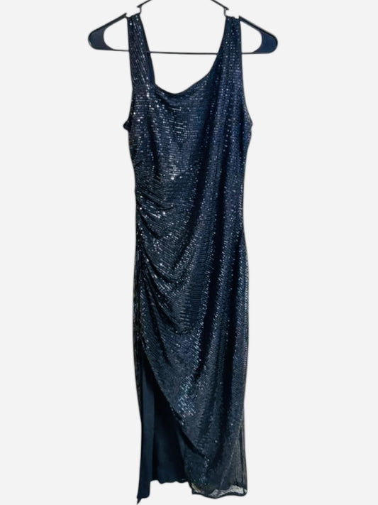 322 Grace Karin black sequins maxi dress