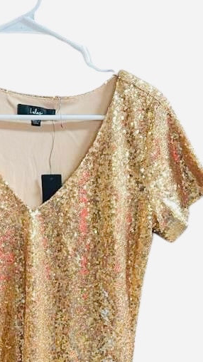 Lulus Gold new years dress