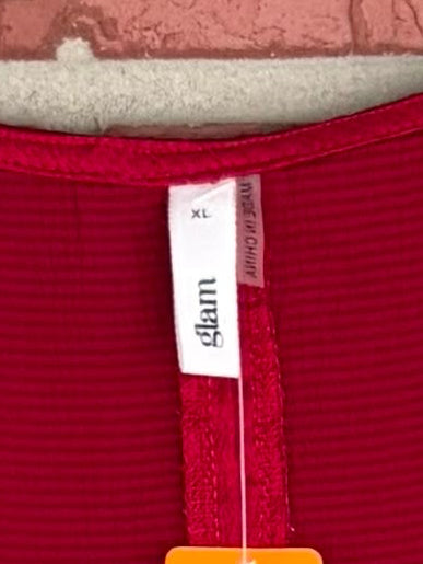 Glam red blouse top
