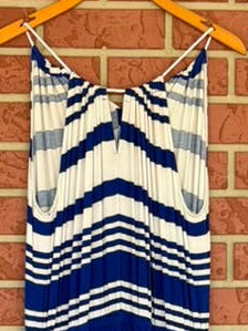 Milly blue white  striped maxi dress