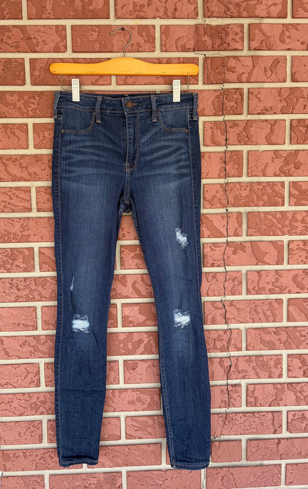 Hollister Dark Distressed Skinny Jeans