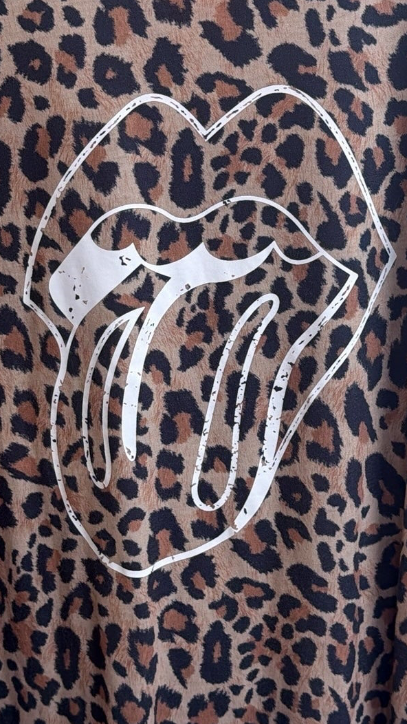 Rock n Roll leopard tshirt