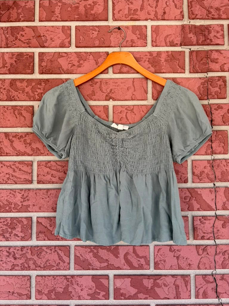 EA Hearts green crop top