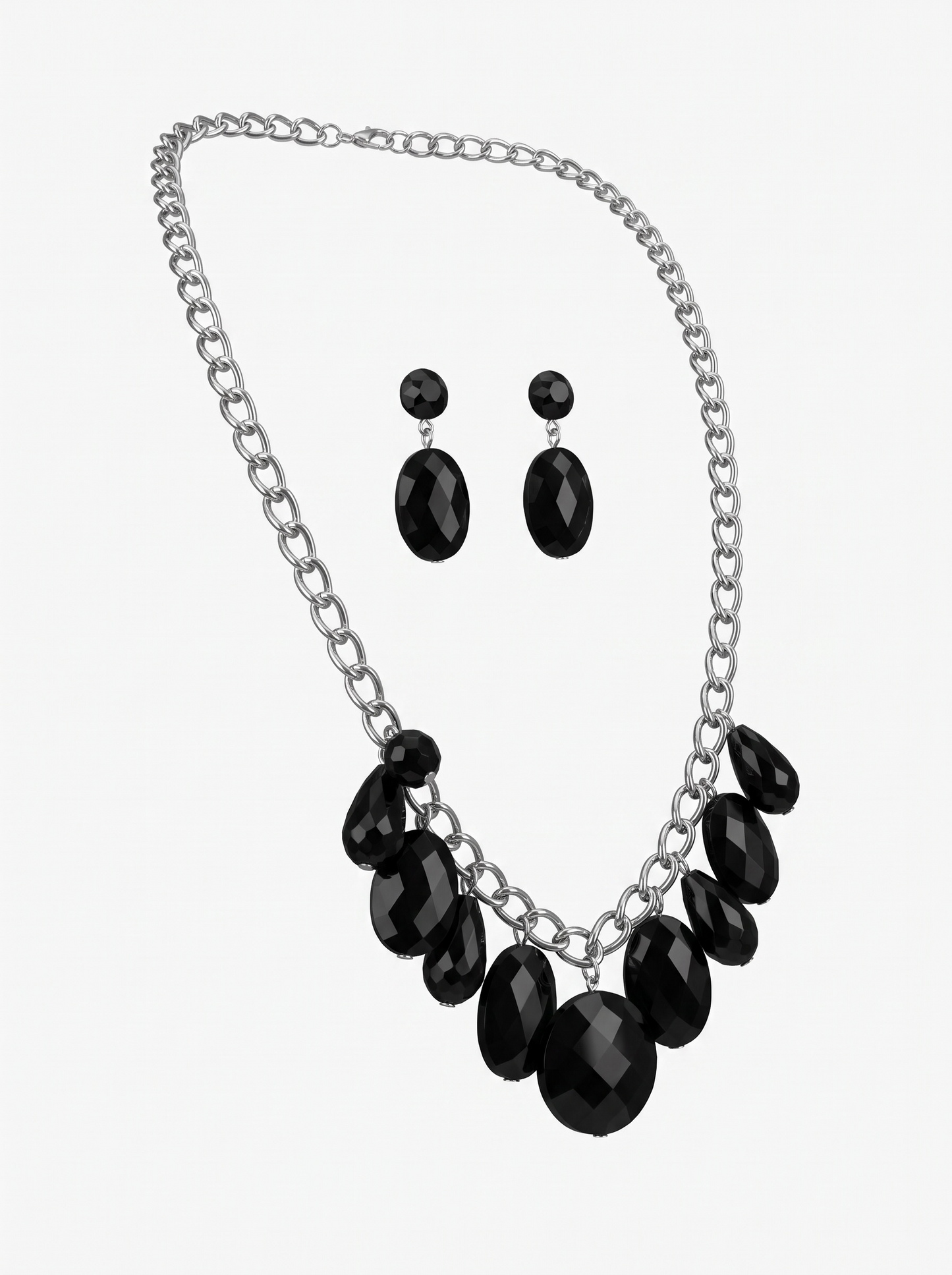 Paparazzi, black earring, and necklace set