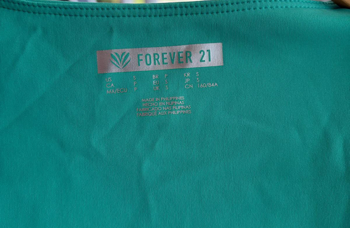Forever 21 Teal Crop Top