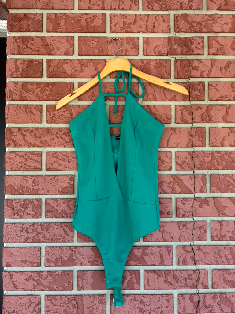 Blue Blush Body suit teal