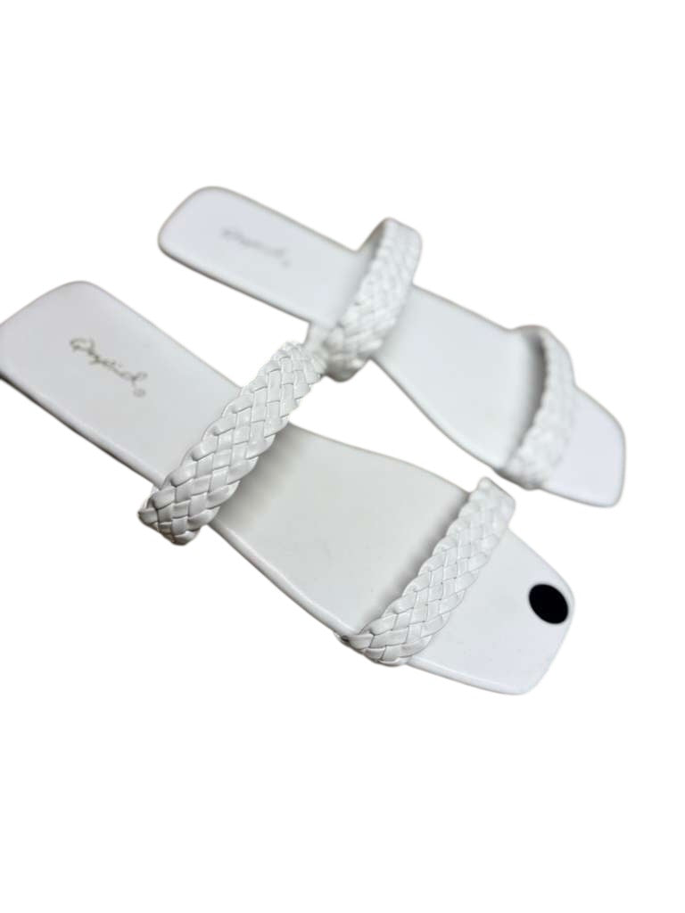 White sandals